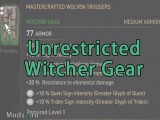 Фото Unrestricted Witcher Gear (and Crafting)  - броня и оружие школ Ведьмака не требуют уровня