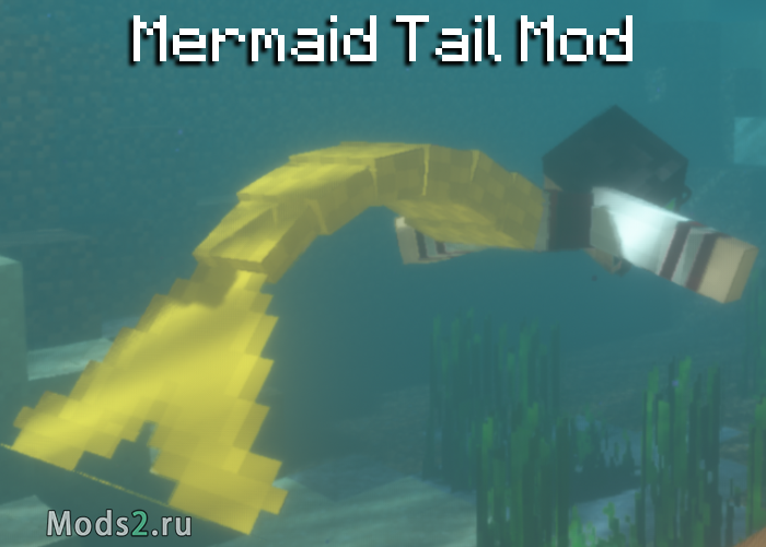 Фото Хвост русалки у игрока - Mermaid Tail Mod [1.16.5] [1.15.2]